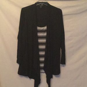Karen Kane Open Cardigan with Shell